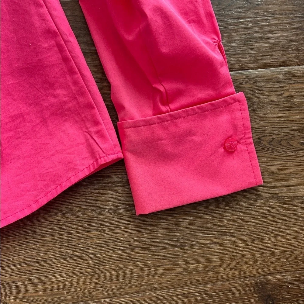 Worthington Hot Pink Button Down Shirt | Business Casual | Office | Pink